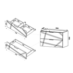 RADOM-06 - Szafka pod Umywalkę z Blatem 2S 80cm Biały Mat Zestaw-1