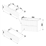 STELLA-01 - Szafka pod Umywalkę z Blatem 2S 80cm Orzech Zestaw-1