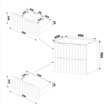 STELLA-02 - Szafka pod Umywalkę z Blatem 4S 120cm Orzech Zestaw-6