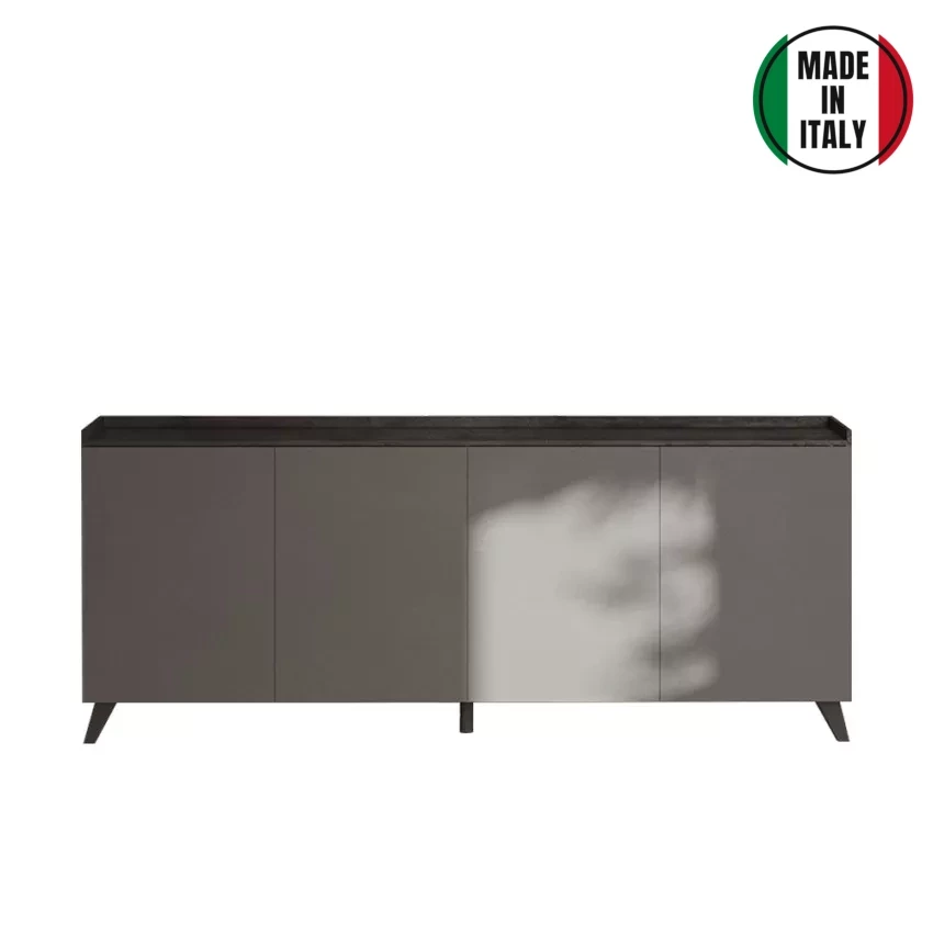 LC ITALY Tray - Komoda 4-drzwiowa Łupek Ołów