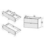 ARCOS-07 - Szafka z Umywalką 2S 80cm Biały Mat Zestaw-3