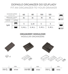 Elita Szafka Pod Umywalkę Split 100 (60 2S P + Kosz Cargo L) Szary Mat