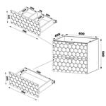 HEXA-07 - Szafka pod Umywalkę z Blatem i Regałem 2S 80cm Labrador Zestaw-4