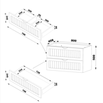 MONA-01 - Szafka pod Umywalkę z Blatem 2S 80cm Biały Mat Zestaw-1