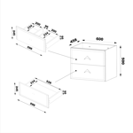 TRIANGLE-02 - Szafka Pod Umywalkę 2S 60cm Biały Mat