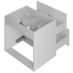 TRIANGLE-02 - Szafka pod Umywalkę z Blatem i Regałem 2S 80cm Biały Mat Zestaw-4