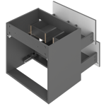 XILO-02 - Szafka pod Umywalkę z Blatem i Regałem 4S 140cm Szary Mat Zestaw-7